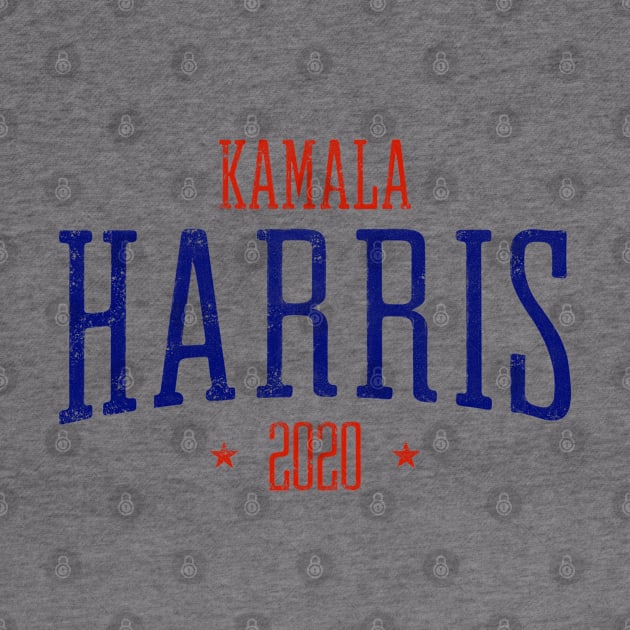 Kamala Harris Presidential race 2020 cool logo with red and blue distressed text by YourGoods